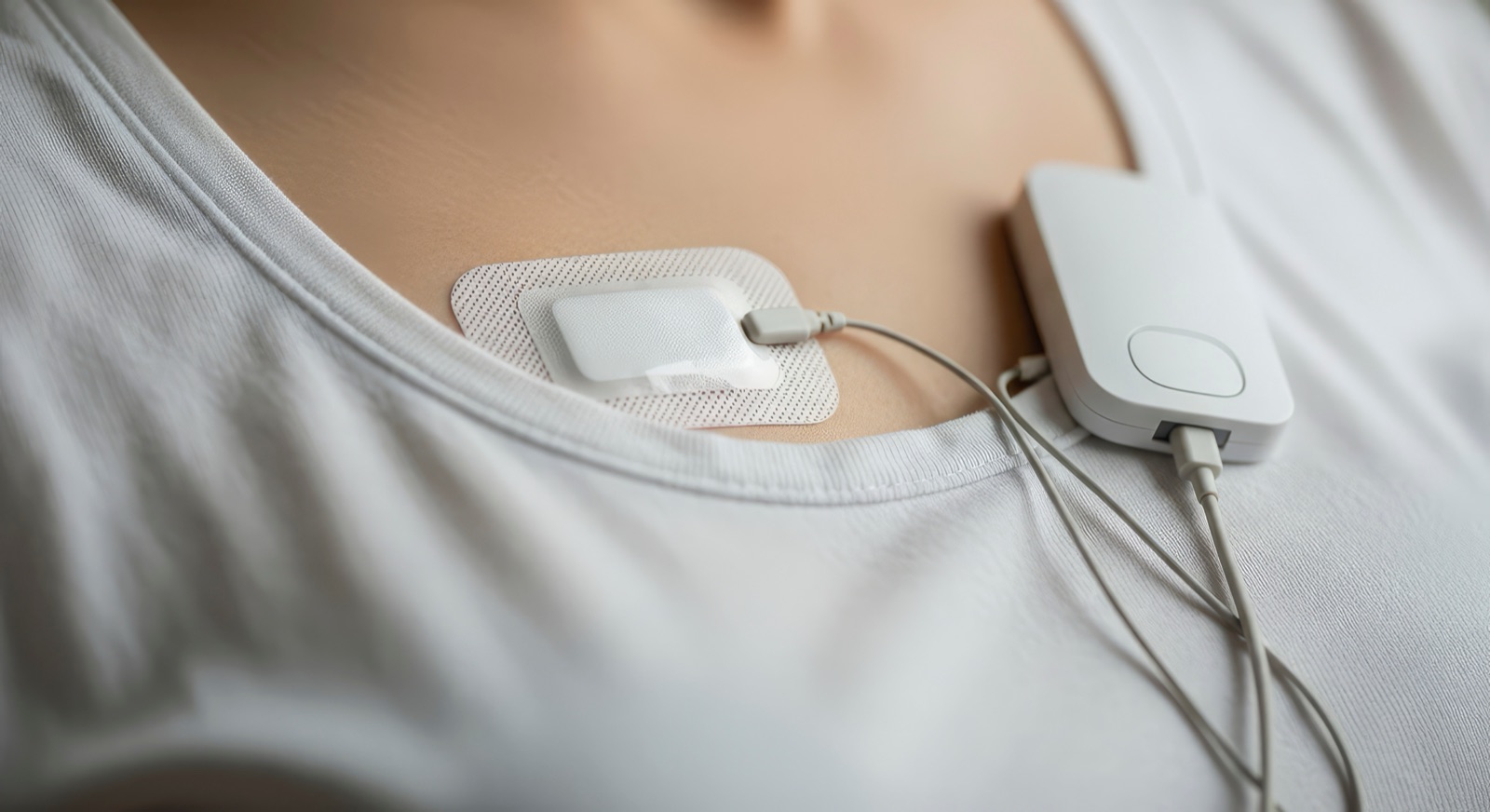 Patch heart recorder worn on the chest