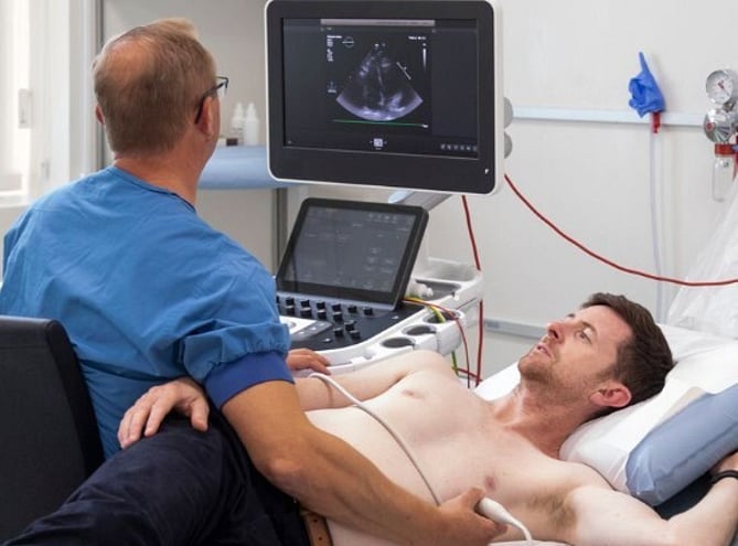 Echocardiogram in progress